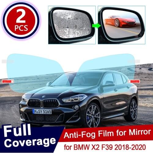 For BMW X2 F39 2018 2019 2020 Full Cover Anti Fog Film Rearview Mirror Rainproof Anti-Fog Films Foils Clean Coverage Accessories