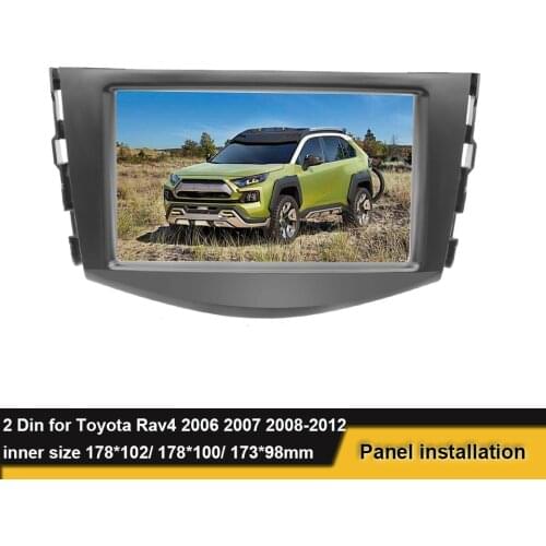 2 Din Car Radio Adapter Frame Stereo Fascia For Toyota RAV4 2006 - 2012 Panel Mounting Dash Installation Bezel Trim Kit
