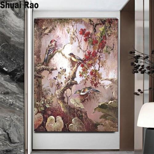 Christmas gift,Diamond mosaic Animal Bird Flower 5 d diy diamond painting diamond embroidery round home Decorative