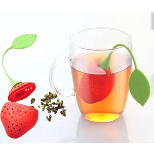 1Pc Stainless Steel Tea Ball Leaf Tea Strawberry Tea Infuser Strainer for Brewing Device Herbal Spice Filter Kitchen Tools