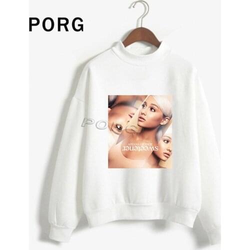 Ariana Grande Sweatshirt Women Round Neck Gothic Streetwear Harajuku Sudadera Mujer 2019 New Women Clothes Print Hoodies Full