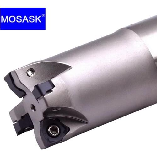 MOSASK 1PC R217.96 20mm 25mm 32mm Lathe Tungsten Double Sided Fast Feed Metal Working Carbide End Milling Cutter