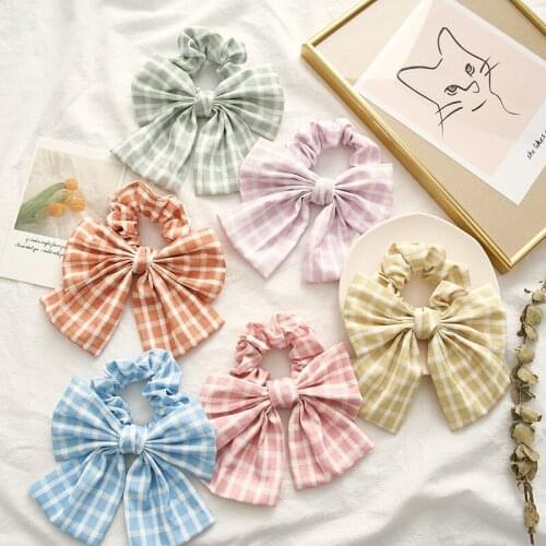 Women Bow-Knot Elastic Hair Bands Accessories Hair Fashion Vintage Scrunchies Hair Tie Schrunchies Women Girls Headdress