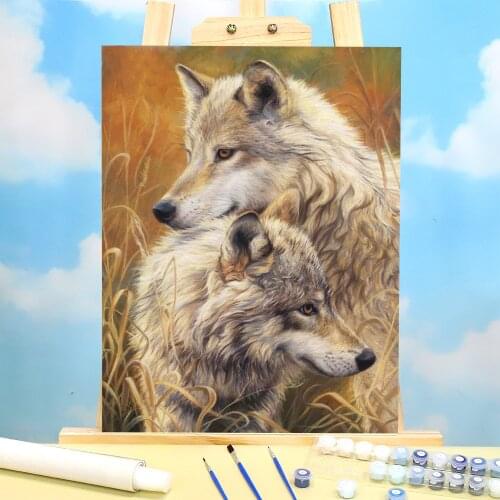 Animal Wolf Coloring By Numbers Painting Complete Kit Oil Paints 50*70 Picture By Numbers Photo Loft Wall Picture Handiwork
