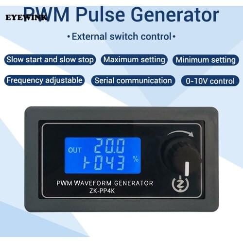 ZK-PP4K PWM pulse generator lighting LED motor speed control dimming controller slow start slow stop digital LCD