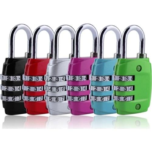 ZLinKJ 1PCS 3 Combination Zinc Alloy Security Travel Suitcase Luggage Code Lock Padlock arrival Worldwide Store Random Color