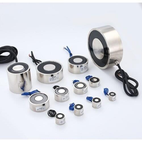 1pcs Electromagnet DC 12V Small Electro Magnet Solenoid Sucker Holding Force 2.5KG-150KG