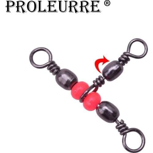 10Pcs/lot 3-way Swivels Fishing Swivels Rolling Swivels Sea Fishing Accessories Tackle Connector Rolling Swivels
