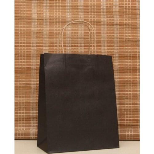 27x21x11cm 20pcs Black gift bag paper Korean Bags children creative gift bag Cloth Cosmetics Shopping Bags