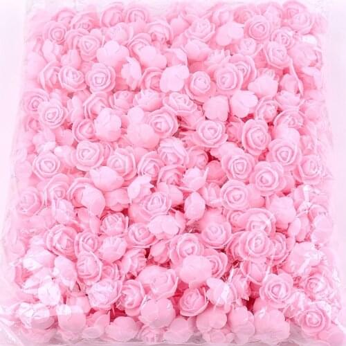50Pcs/lot Foam Rose Artificial Flowers Wedding Decorations For Home DIYWreath Scrapbooking Accessories Valentines day Gift