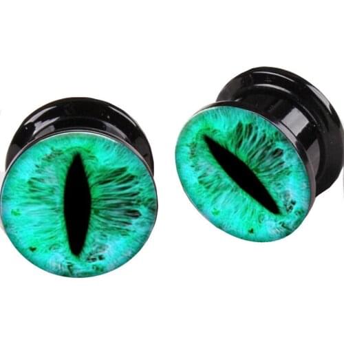 Snake Eye Logo Body Jewelry Ear Expander 64pcs Mix 4-16mm Screw Fit Flesh Tunnel Ear Plugs
