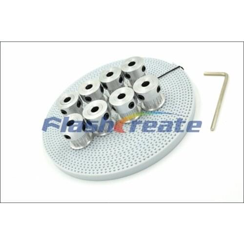 8pcs 16 Teeth T2.5 Timing Pulley Bore 5/6/6.35/8mm + 5M T2.5 PU Open Timing Belt W=6mm 16T 16Teeth T2.5 Pulley For 3D Printer