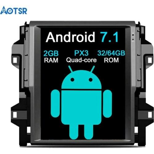 Aotsr Android 7.1 Tesla style Car No DVD Player GPS Navigation For Toyota Fortuner 2016+ unit Satnav multimedia tape recorder