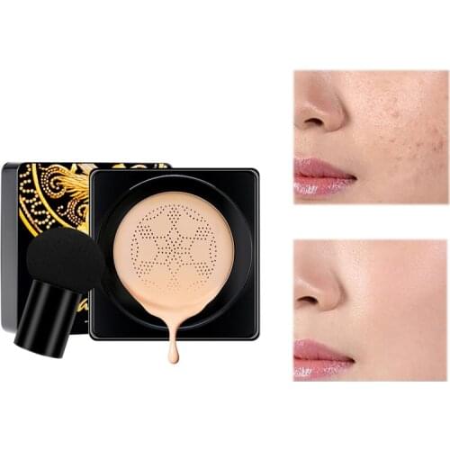 BB&CC Cream Mushroom Puff Air Cushion Foundation Concealer Moisturizing Oil Control Whitening Waterproof Facial Cosmetic