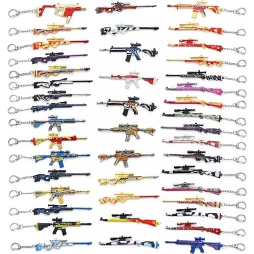 Weapon Model PUBG Keychain Battlegrounds Awmakm 98K Gun Keyring 12cm Chain Army Jewelry Wholesale Mix order 50pcs/lot