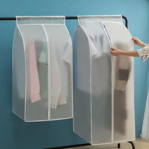 PEVA Garment Bag Clothes Cover For Storage Dust-Proof Clothing Protector Wardrobe Hanging Lightweight Garment Clothes Cover