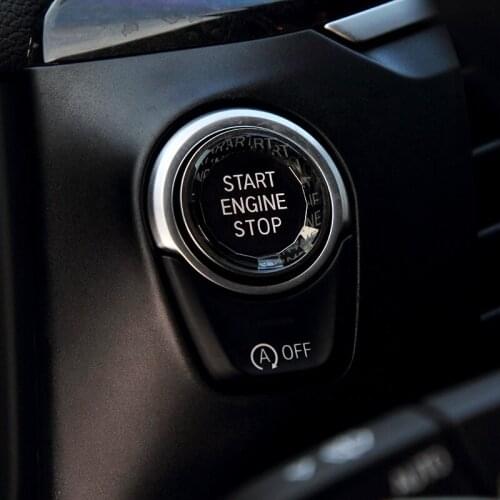 For BMW F10 F11 F20 F22 F30 F34 F32 F01 F02 F06 F12 F25 F26 F48 F15 F16 Car Start Stop Engine Switch Button Cover Crystal Style