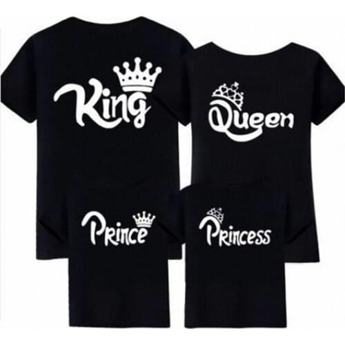 Mom Baby Girl Crown Dresses Daddy Mommy and Me T shirt Look Family Matching Clothes Father Son Mother Daughter Outfits Clothing