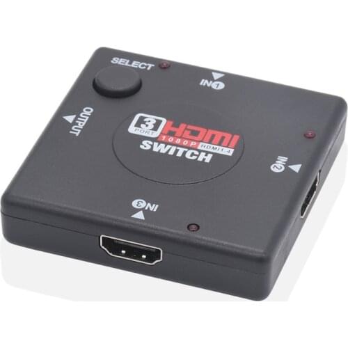 HD 3 Input 1 Output Mini 3 Port HDMI-compatible Switch Female To Female Switcher Splitter Box Selector for HDTV 1080P
