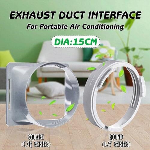 Round/Square Shaped Exhaust Duct Interface for 15cm Portable Air Conditioner PC Accessories Practical Window premium material