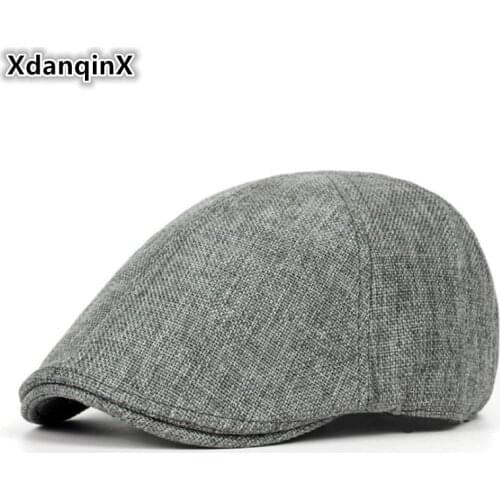 XdanqinX Summer Retro Mens Cap Ultra-thin Breathable Berets For Men Women Elegant Womens Flat Caps Beret Ladies Couple Hat New