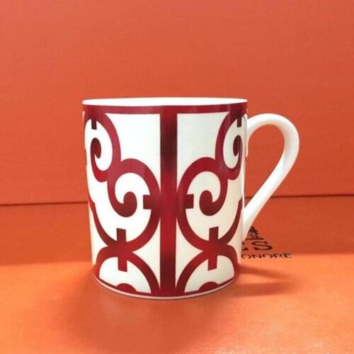 Spanish Balcony Coffee Mugs China Red Fine Bone China Ceramic Water Cup French Afternoon Teacup For Water Beautiful Gift Box