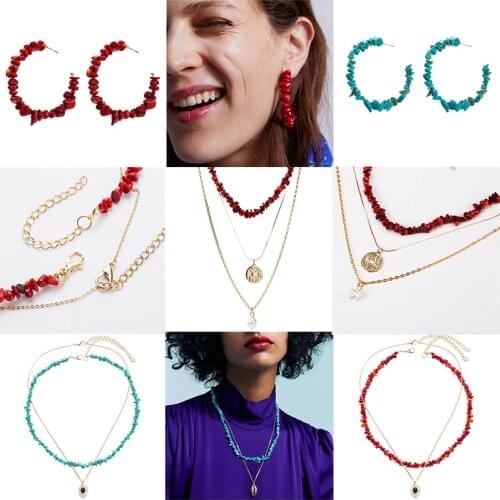 Beads Statement ZA Necklace Collection Women Necklace Coin Pendants Hip Hop Fashion Necklaces for Women 2020 Jewelry NT213