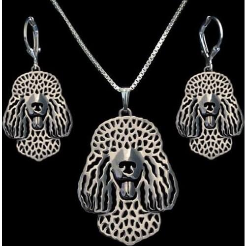 Fashion Ladies Irish Water Spaniel Jewelry Set Lovers' Pet Dog Jewelry Set