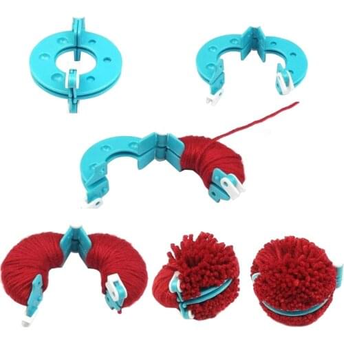 8 Pcs Pompom Maker Kit Knitting Crafts Different Sizes Plush Ball Making Tool 2 Pompom Knitting Machine PAK55