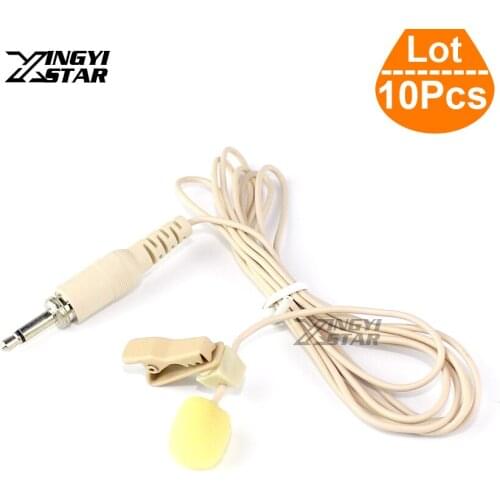 10Pcs Lapel Mic Tie Clip Lavalier Microphone 3.5mm Plug Screw Microfono Professional Karaoke Mixer Wireless Bodypack Transmitter