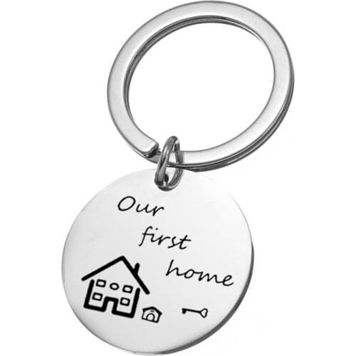 Our First Home Keychains Couples Housewarming Gifts New Home Gift House Keyrings Gift For New Home Owners
