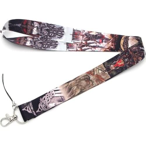 ZF635 1pcs Vikings Cool Keychain Tags Strap Neck Lanyards For Keys ID Card Pass Gym Mobile Phone USB Badge Holder DIY Hang Rope