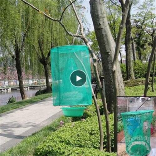 Hanging Pest Kill Control Trap Fly Catcher Killer Cage Net Bait Pots Cage Net Trap Garden Pest Control Products Home Garden Trap