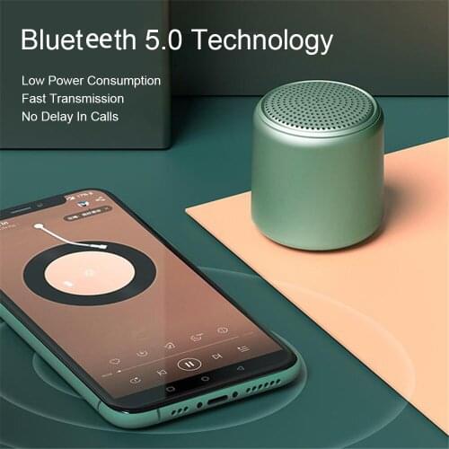 VIRWIR Bluetooth-compatible Speaker Portable Home Outdoor Loudspeaker Wireless Mini Column 3D Stereo Music Surround Bass Box