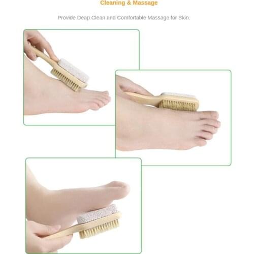 Practical Wood Foot Care Brush Pumice Stone Hard Skin Callus Pedicure Tool