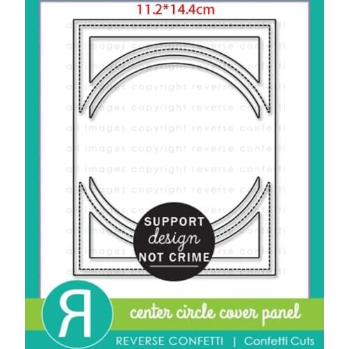 Rectangle inner circle Embossing Metal cutting dies 2021 new diy molds Scrapbooking Paper Making die cuts crafts slimeline dies