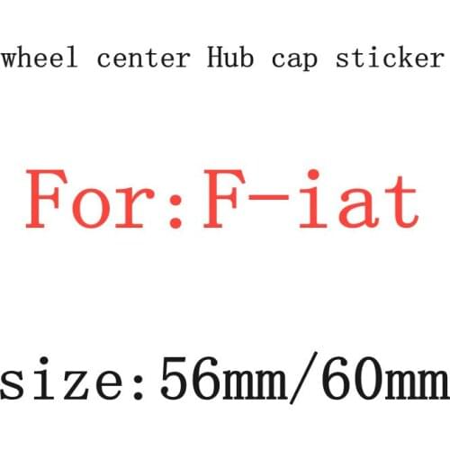 Car Styling 4Pcs Tires Wheel Center Hub Cap Stickers 56.5mm 60mm Emblems Decal For F-iat 500 Punto Bravo Stilo Panda Abarth Tipo