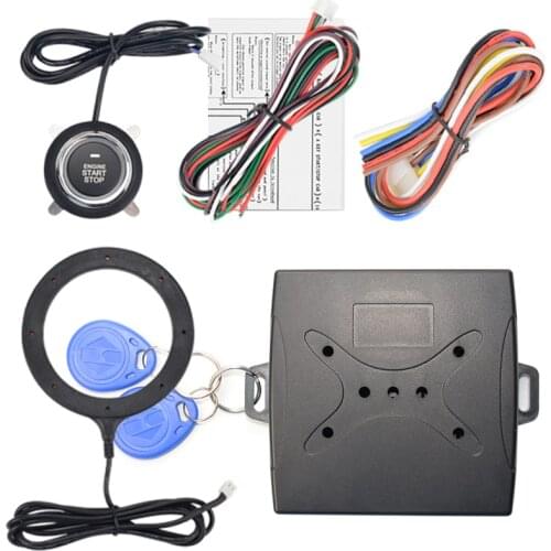 One Start Stop Button Start Engine Keyless Entry for Universal 12v Vehicle RFID Lock Auto Car Start System