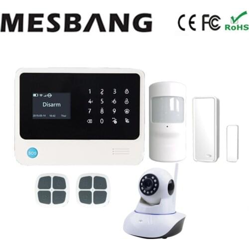 Wifi GSM GPRS alarm security system wifi IP camera English, French,Russian,Spanish,Dutch and APP RFID free shipping