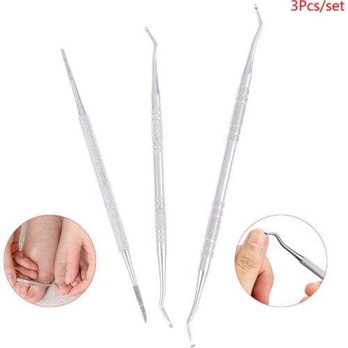 1/3pc Toe Nail Care Hook Ingrown Double Ended Ingrown Toe Correction Lifter File Manicure Pedicure Toenails Clean Foot Care Tool