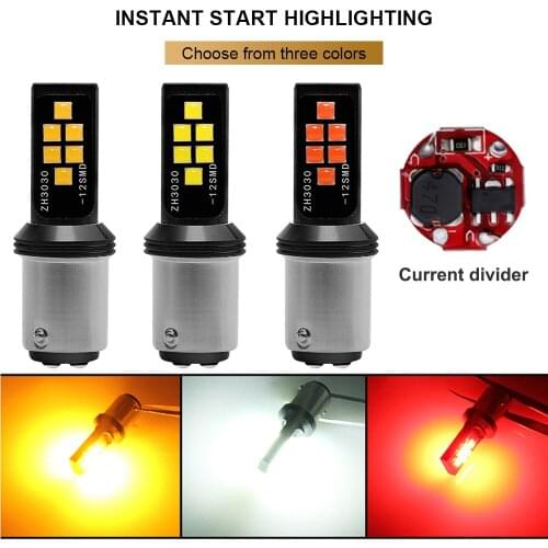 1Pcs 1156 ba15s p21w 1157 bay15d p21 5w canbus diode car led turn bulbs parking lamp 12v auto brake lights reverse lights red
