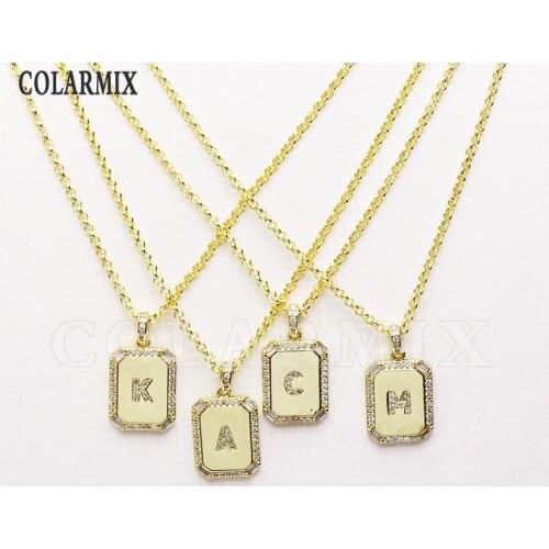 8 Strand Rectangle letter charms necklace jewelry accessories women Gift for women necklace for women New design51387