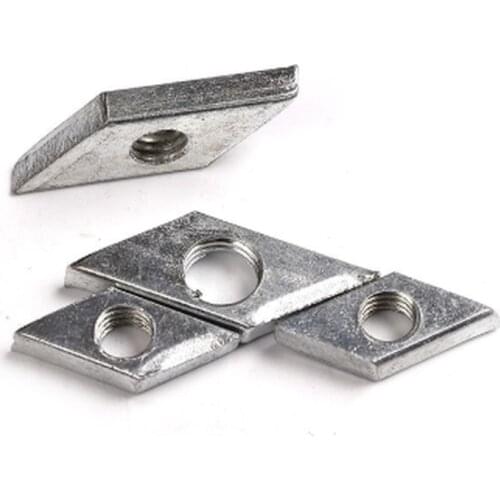 50PCS Aluminum Extrusion Profile 2020 3030 4040 4545 M4 M5 M6 Carbon Steel Rose Krieger Nutenstein R Rhombus Nuts