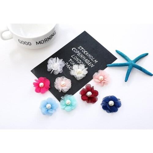 30mm Organza Bowknots Headwear Material Rosette DIY Hair-bow Garment Sewing Accessories