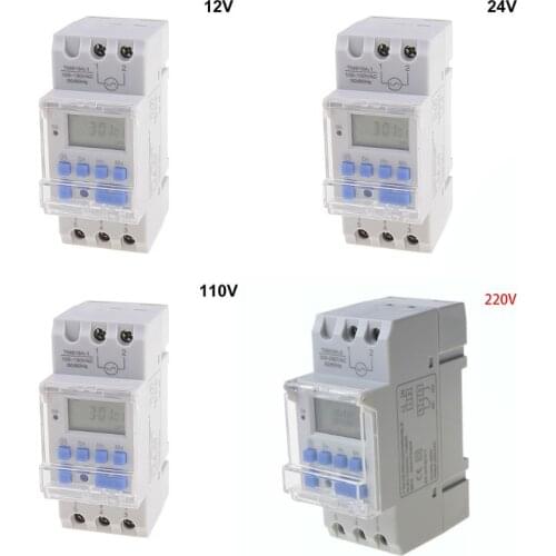TM615 12V 24V 110V 220V Timer Switch Digital 7 Days 24 Hours Programmable LCD Display DIN Rail Mount Time Relay 8.28