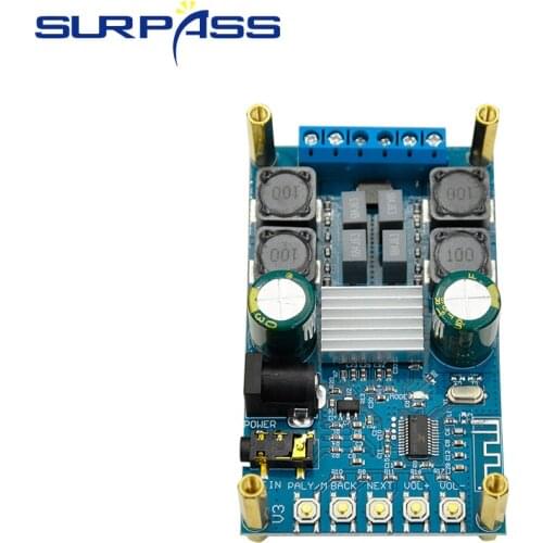 Hi-End Stereo Bluetooth Digital Power Amplifier Board DIY Audio HiFi Home 2 Channel 2*50W DC 4.5-27V Class D Bass Subwoofer Amp