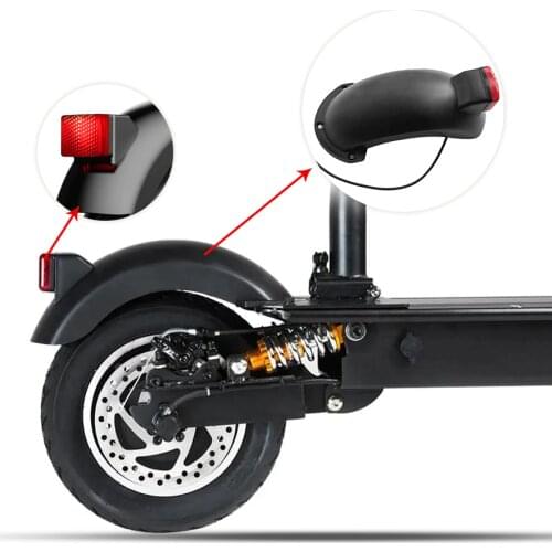 T10 Electric Scooter Fender Plastic Rear Mudguard with LED Light