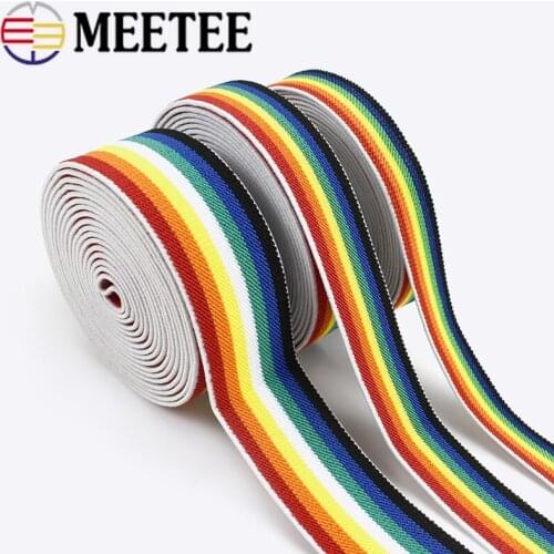 5Meters 20/25/38mm Stripe Sewing Elastic Band Soft Skin Rubber Bands Underwear Pants Elastic Webbing Ribbon Bias Binding Tapes