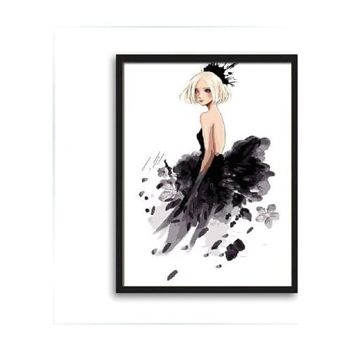 MaHuaf-A147 slime girl photo youth Portraits DIY oil painting by numbers DIY digital oil painting on canvas home decoration