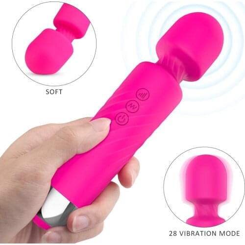 28 vibration modes Massager Sex Toys for Muscle AdultsClitoris StimulatorAV Vibrator Magic Wand for Women Sex Toys For Women